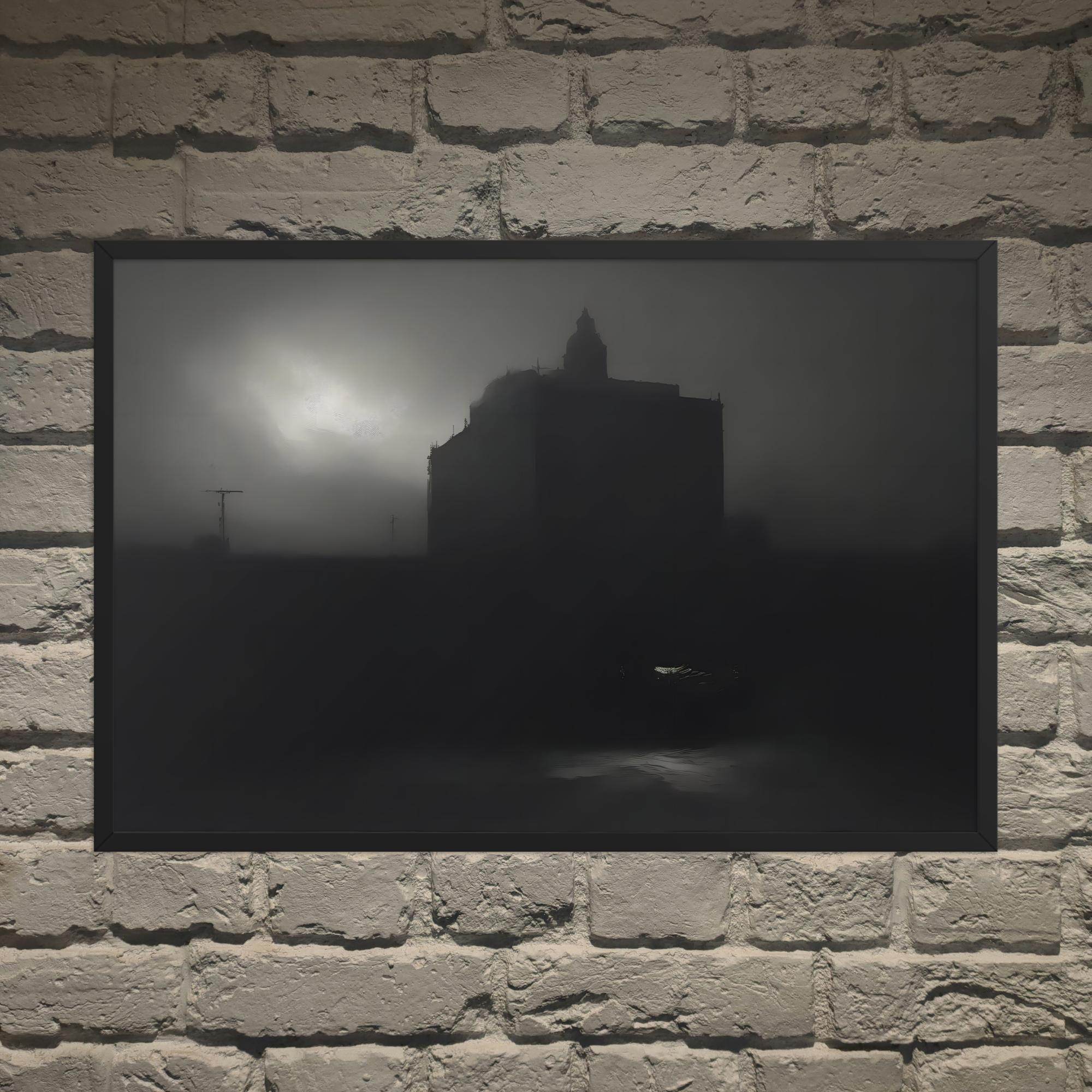 Darkened Horizons Dark Aesthetic Framed Poster - Pale Blood Store