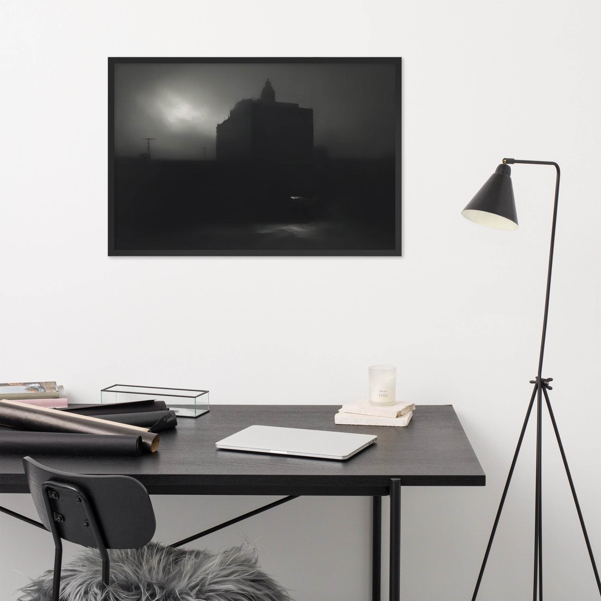 Darkened Horizons Dark Aesthetic Framed Poster - Pale Blood Store