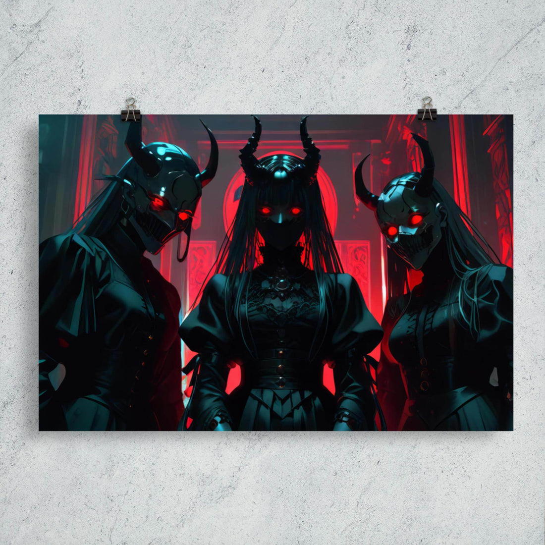 Darknet Trinity Cyber Goth Aesthetics Poster - Pale Blood Store