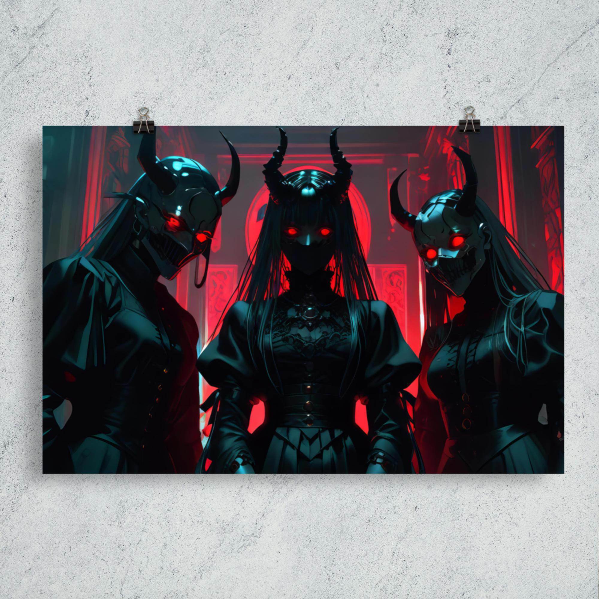 Darknet Trinity Cyber Goth Aesthetics Poster - Pale Blood Store