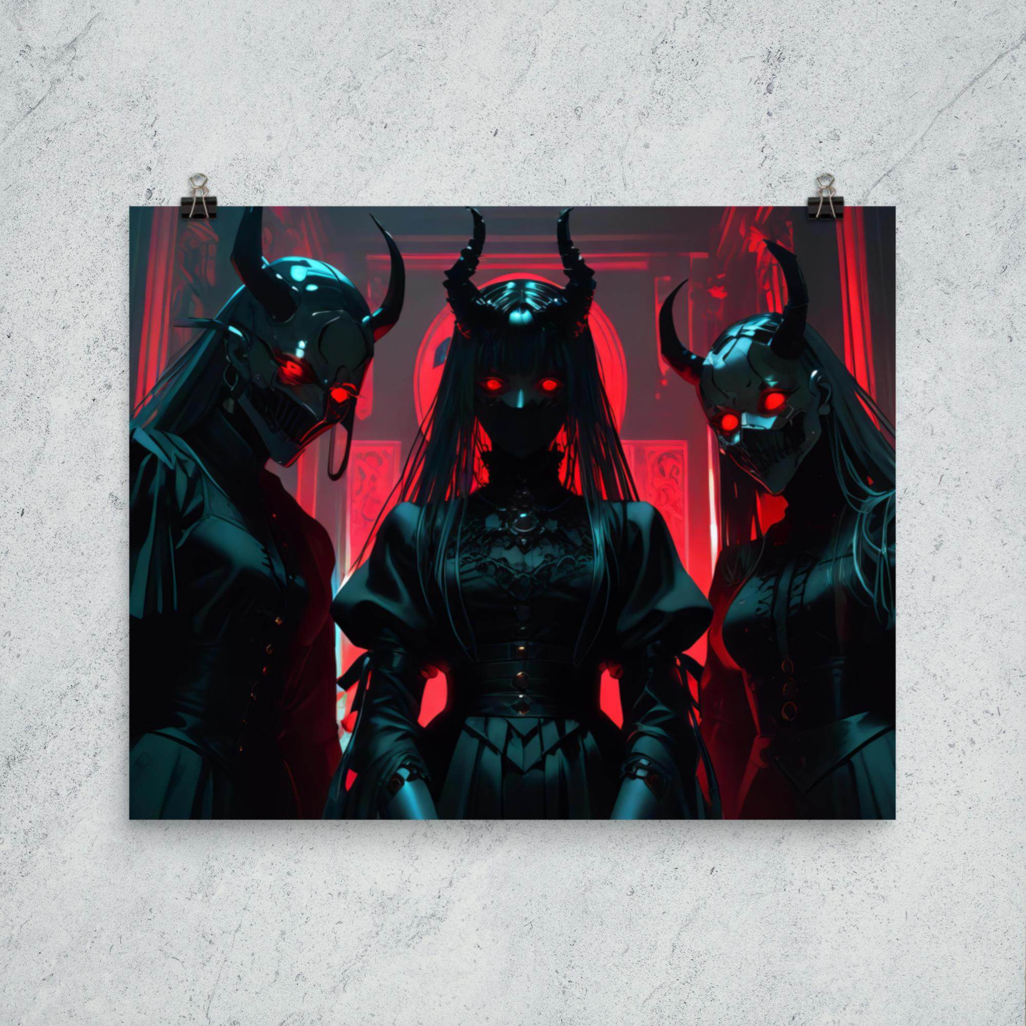 Darknet Trinity Cyber Goth Aesthetics Poster - Pale Blood Store