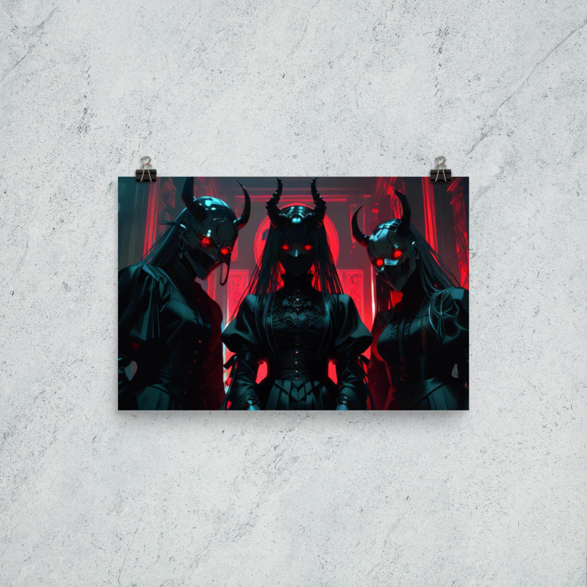 Darknet Trinity Cyber Goth Aesthetics Poster - Pale Blood Store