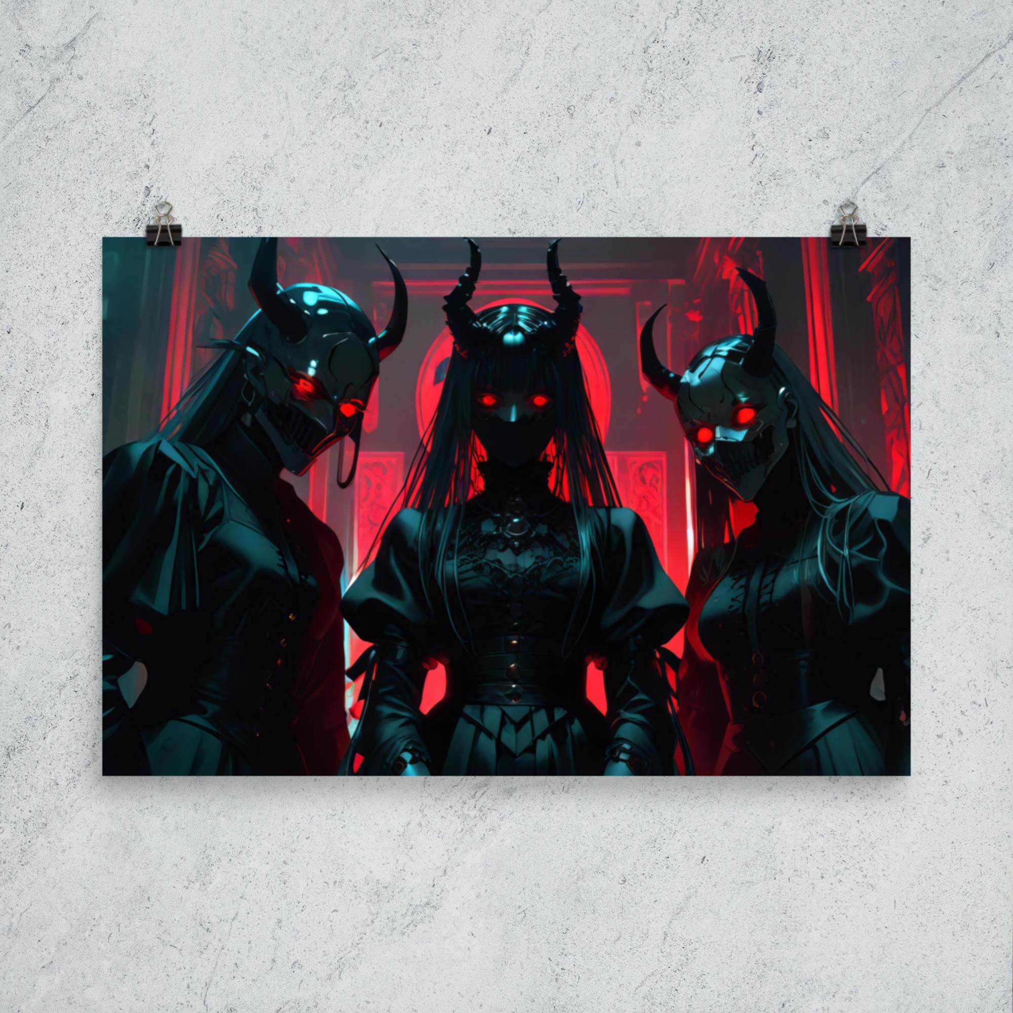 Darknet Trinity Cyber Goth Aesthetics Poster - Pale Blood Store