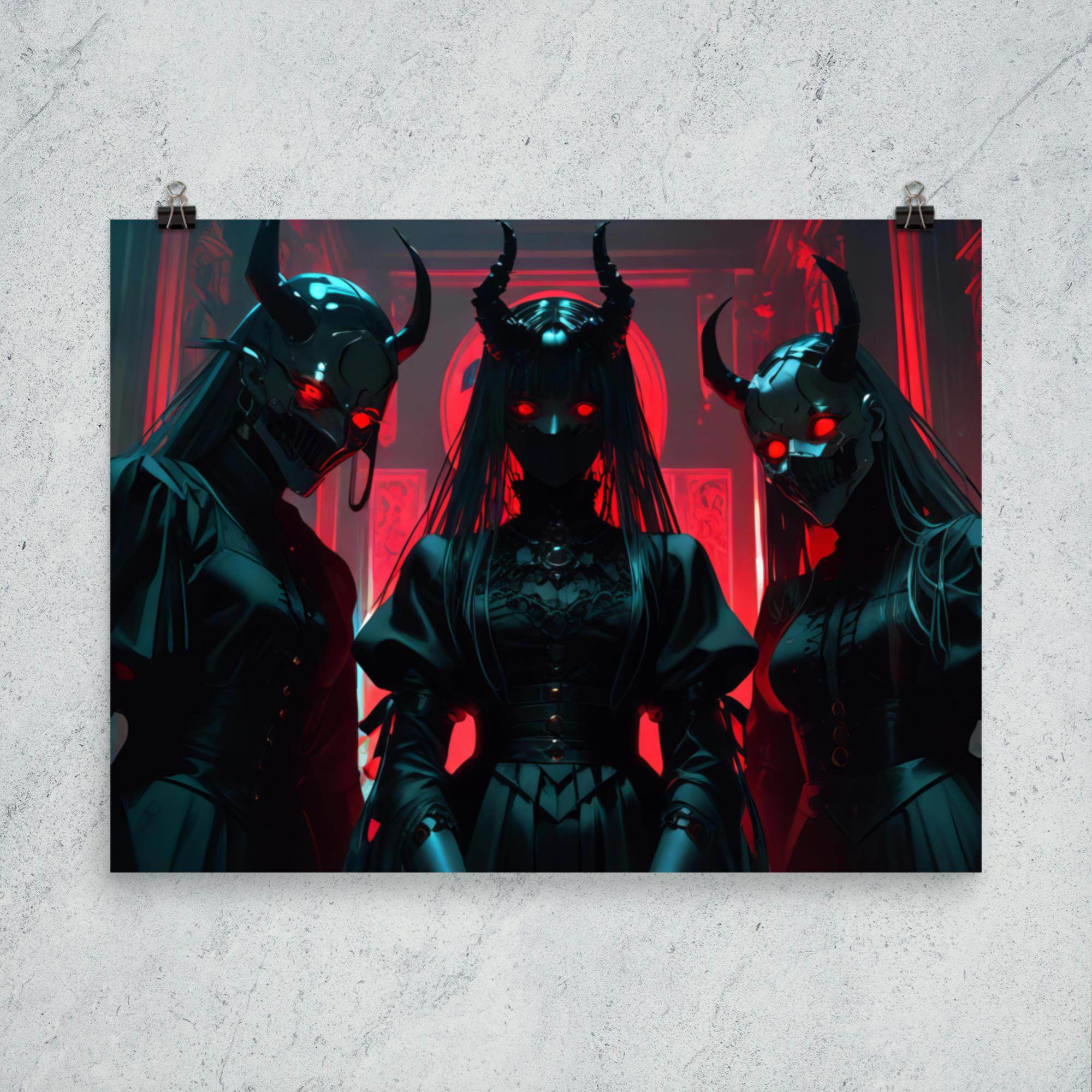 Darknet Trinity Cyber Goth Aesthetics Poster - Pale Blood Store