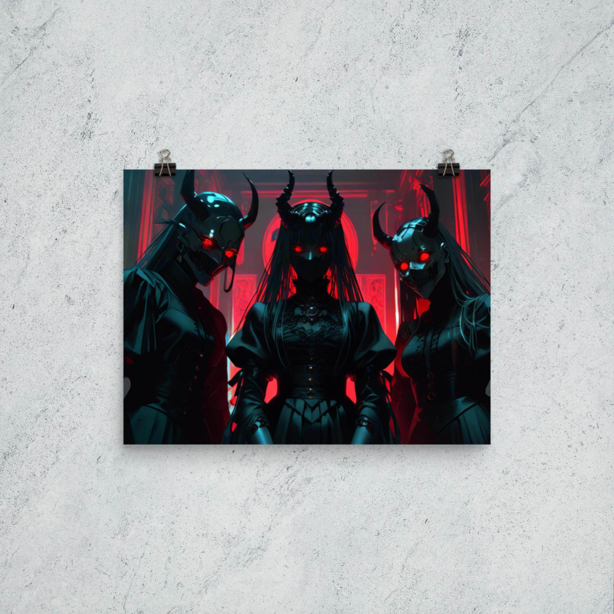 Darknet Trinity Cyber Goth Aesthetics Poster - Pale Blood Store