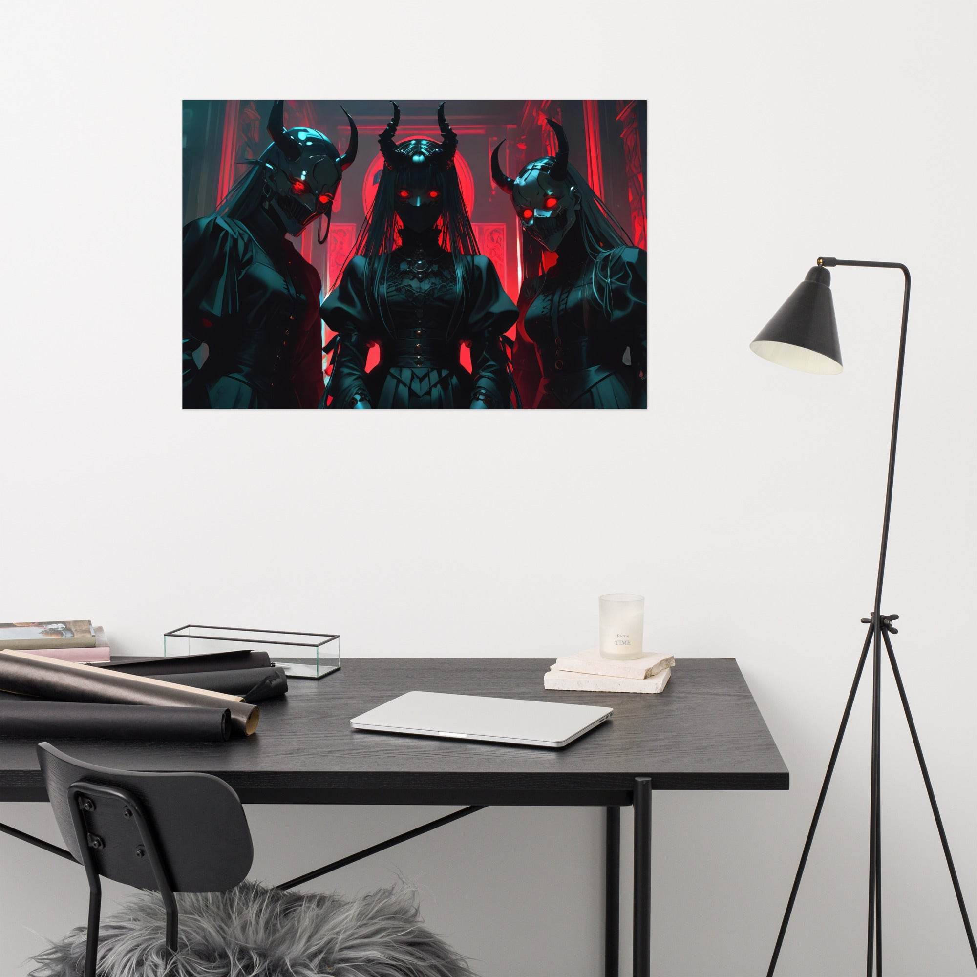Darknet Trinity Cyber Goth Aesthetics Poster - Pale Blood Store