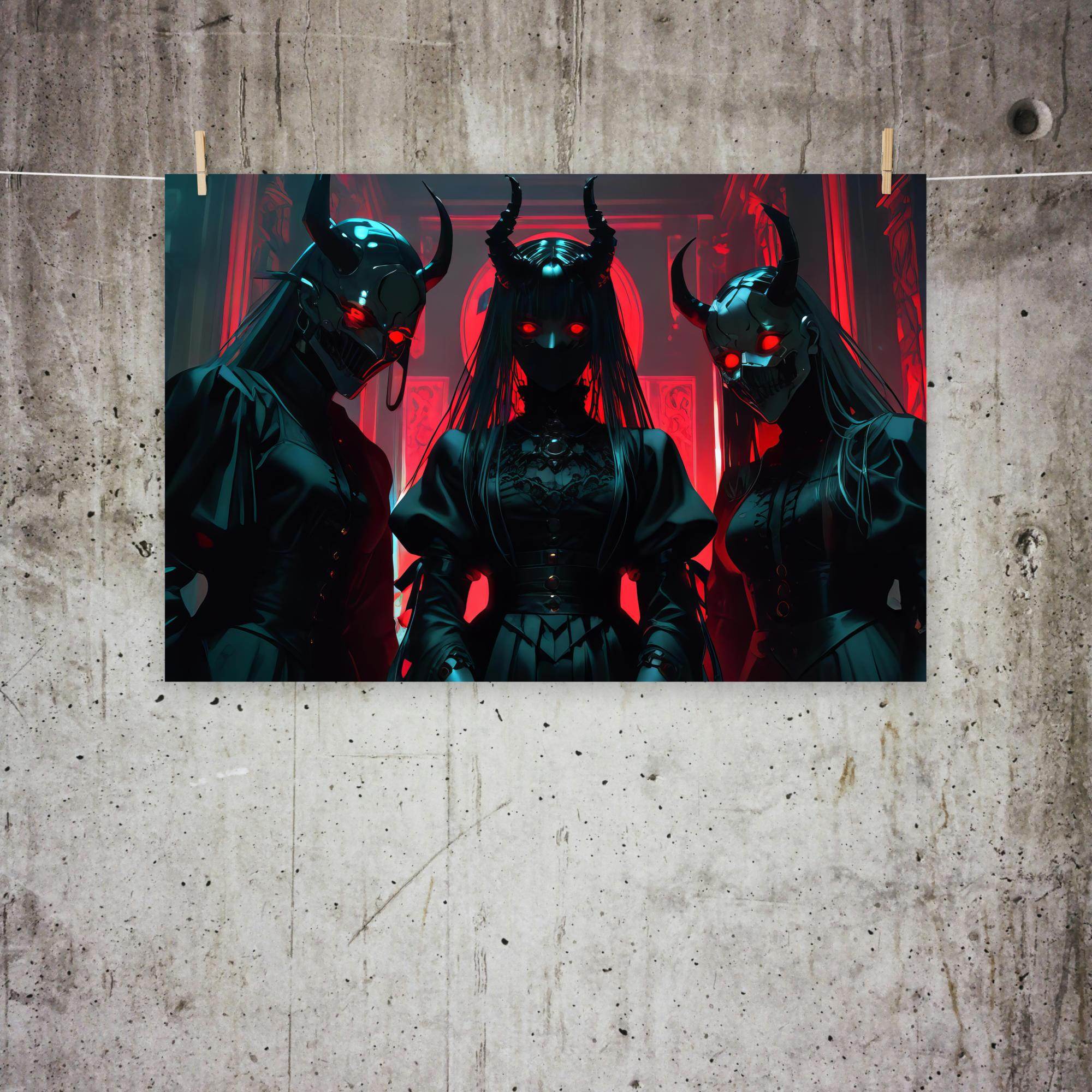 Darknet Trinity Cyber Goth Aesthetics Poster - Pale Blood Store