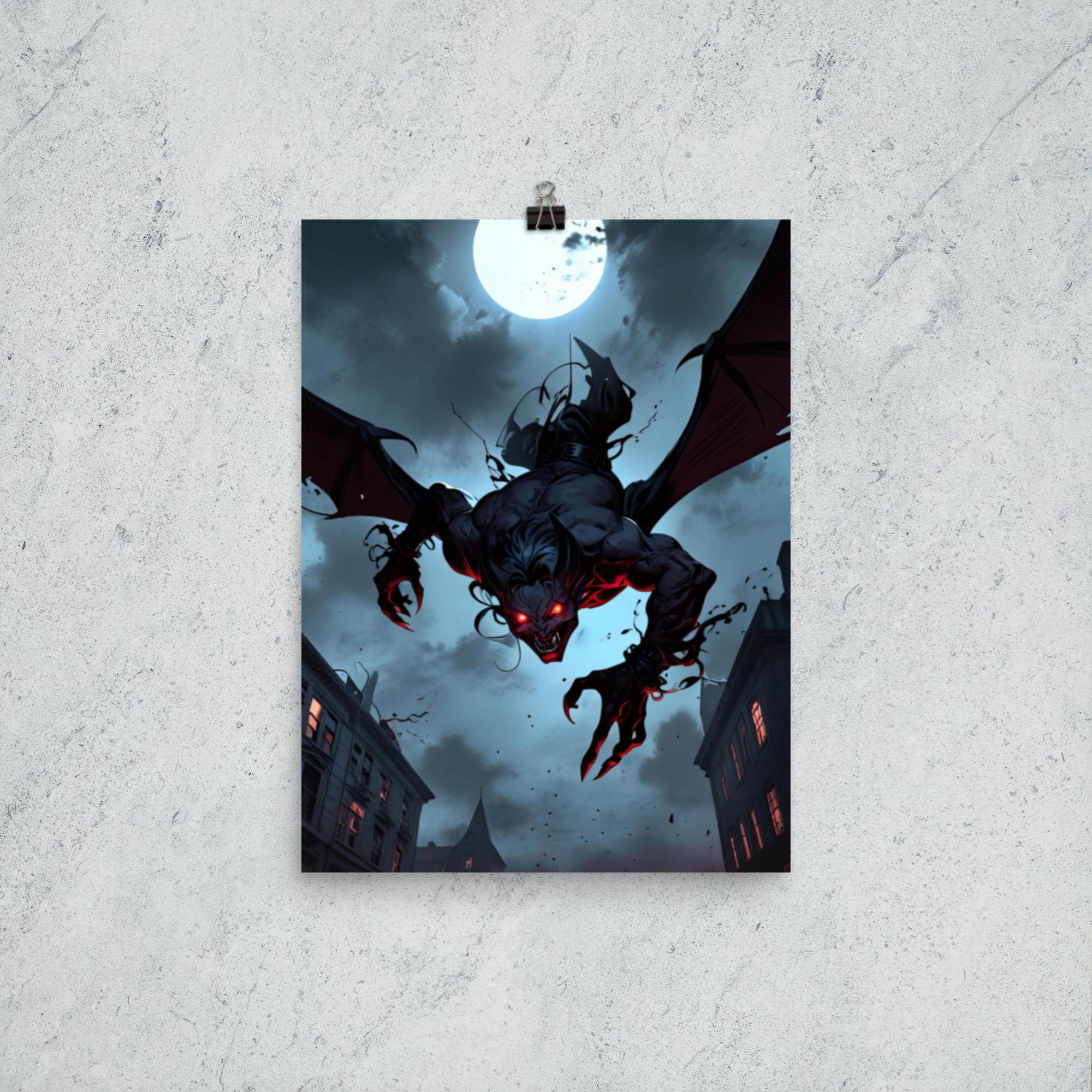 Demonic Descent Dark Anime Poster - Pale Blood Store