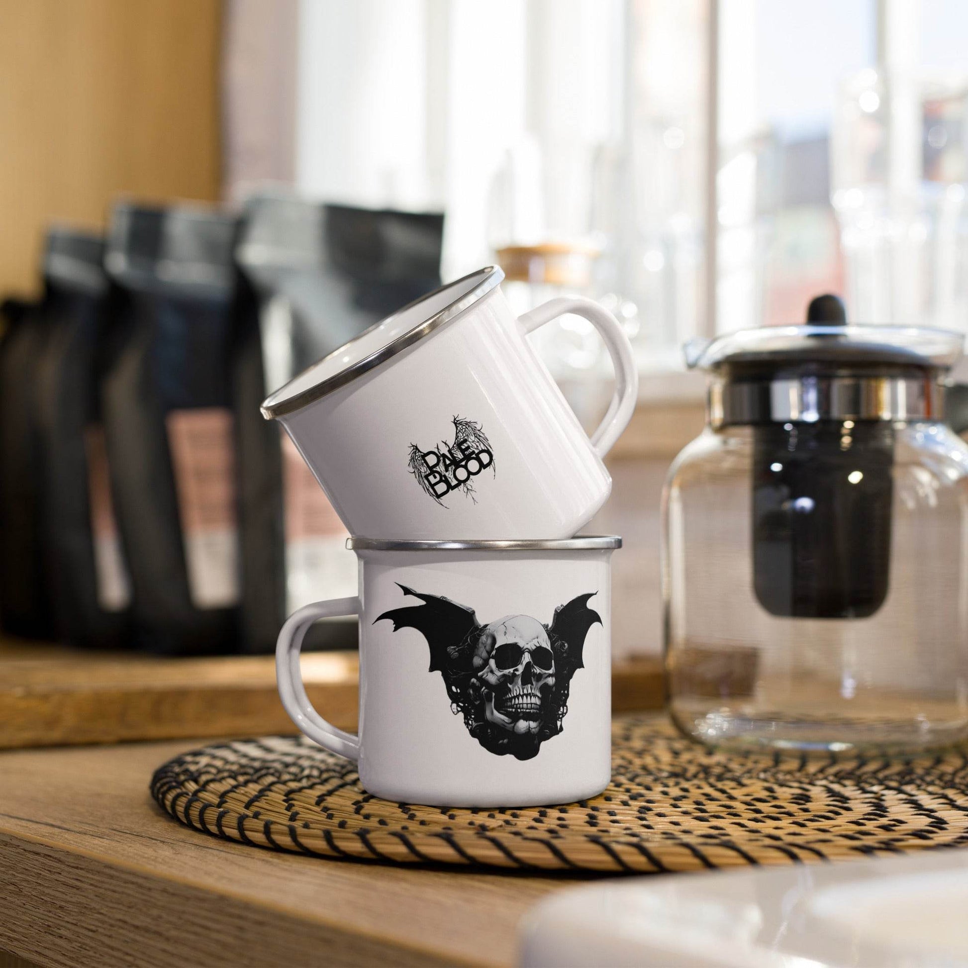 Desert Revenant Cyber Goth Aesthetics Enamel Mug - Pale Blood Store