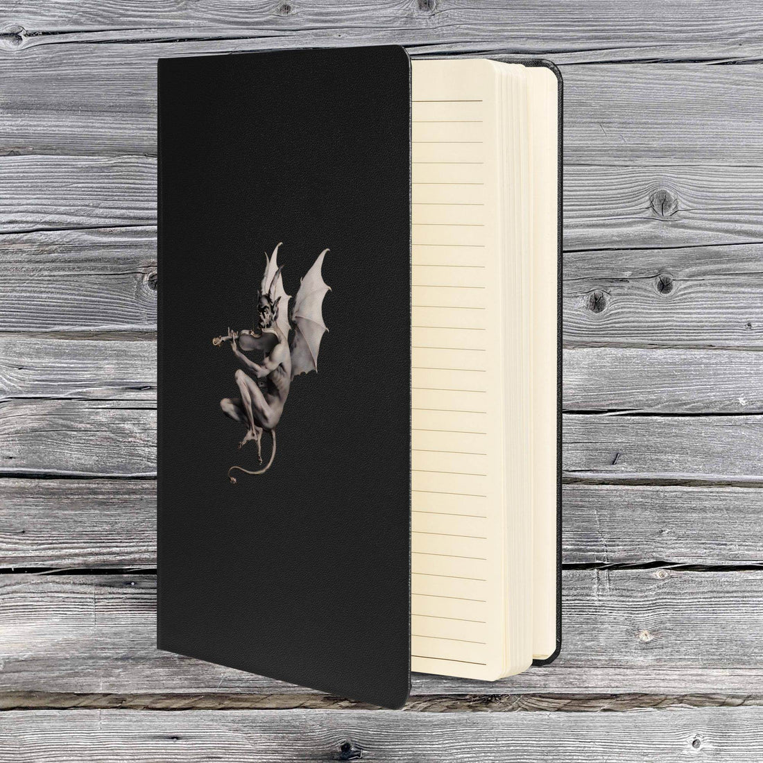 Devils Sonata Goth Aesthetic Hardcover Notebook - ["accessories","classic","devil","devils sonata","notebook","violin"] | Pale Blood Store
