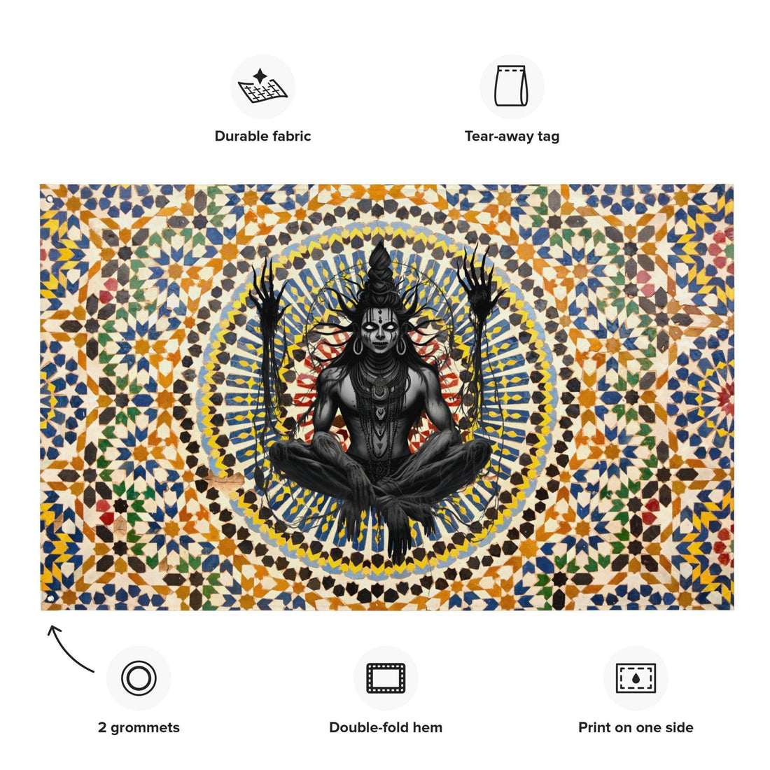 Distorted Divinity Dark Aesthetic Flag - Pale Blood Store