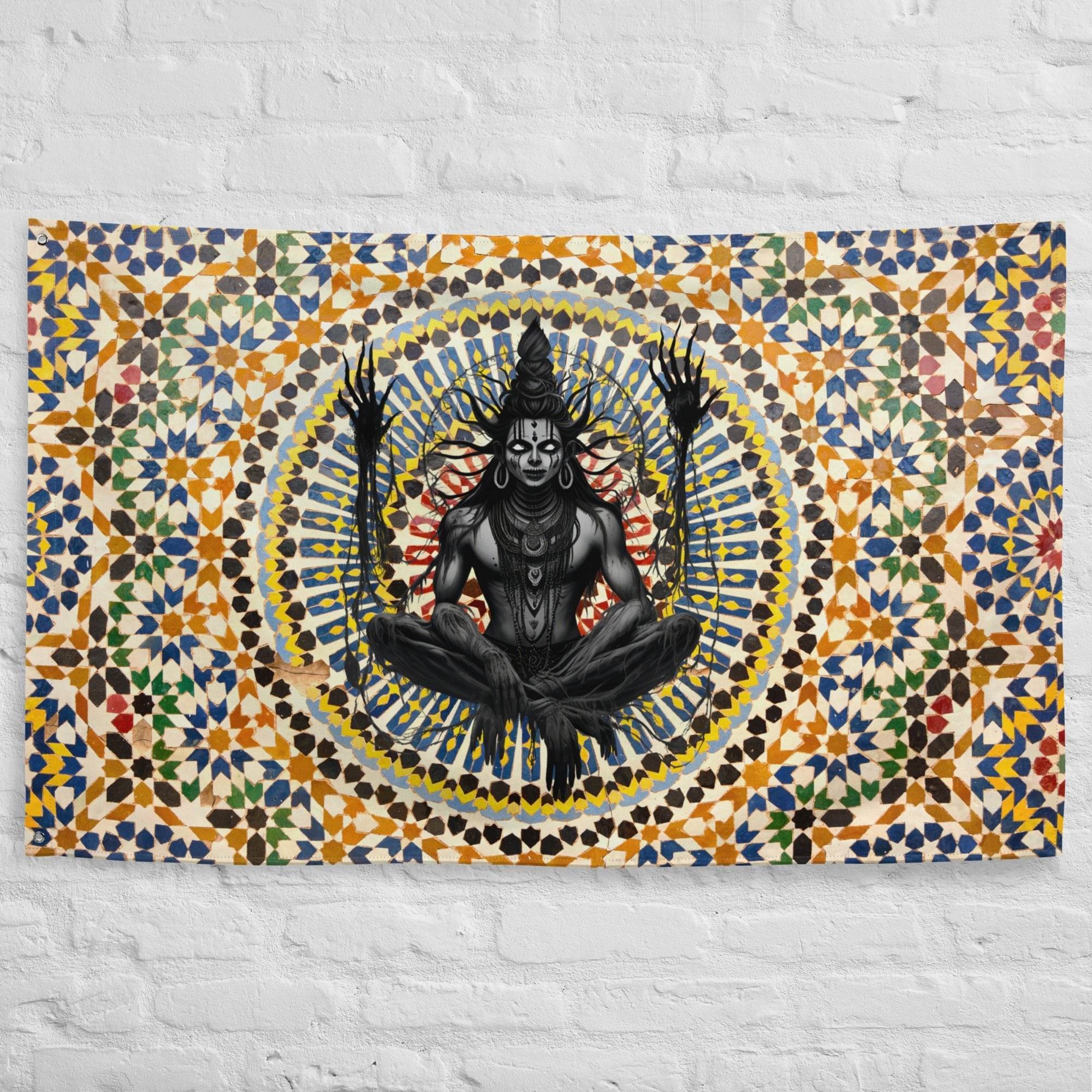 Distorted Divinity Dark Aesthetic Flag - Pale Blood Store