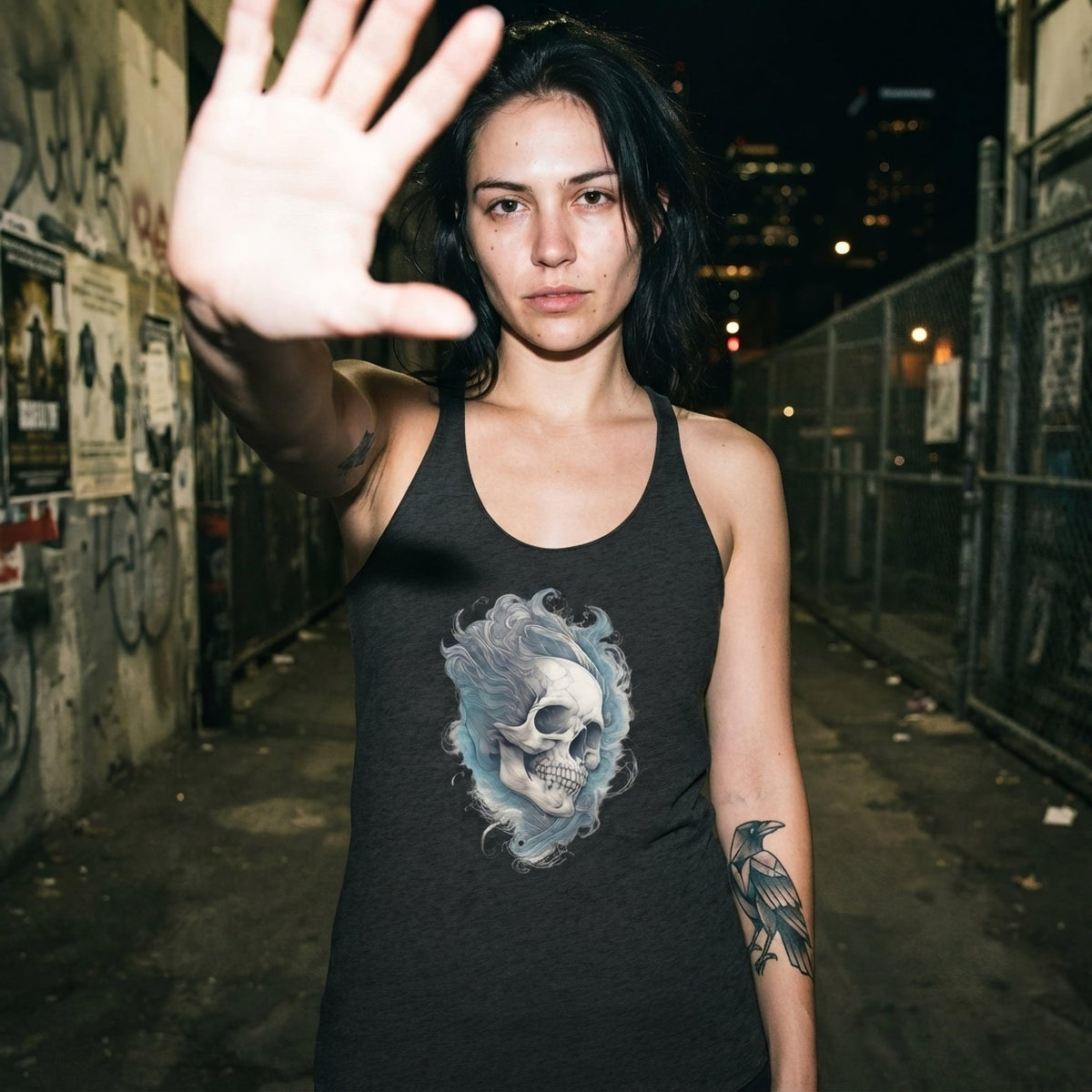Divine Deceit Goth Aesthetic Women's Racerback Tank - Pale Blood Store