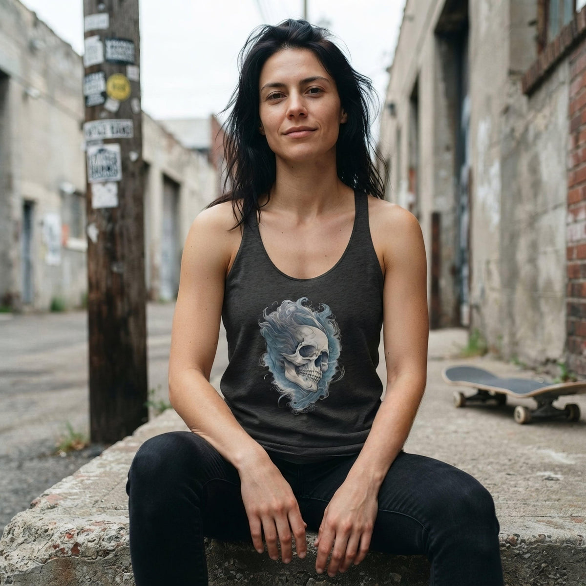 Divine Deceit Goth Aesthetic Women's Racerback Tank - Pale Blood Store