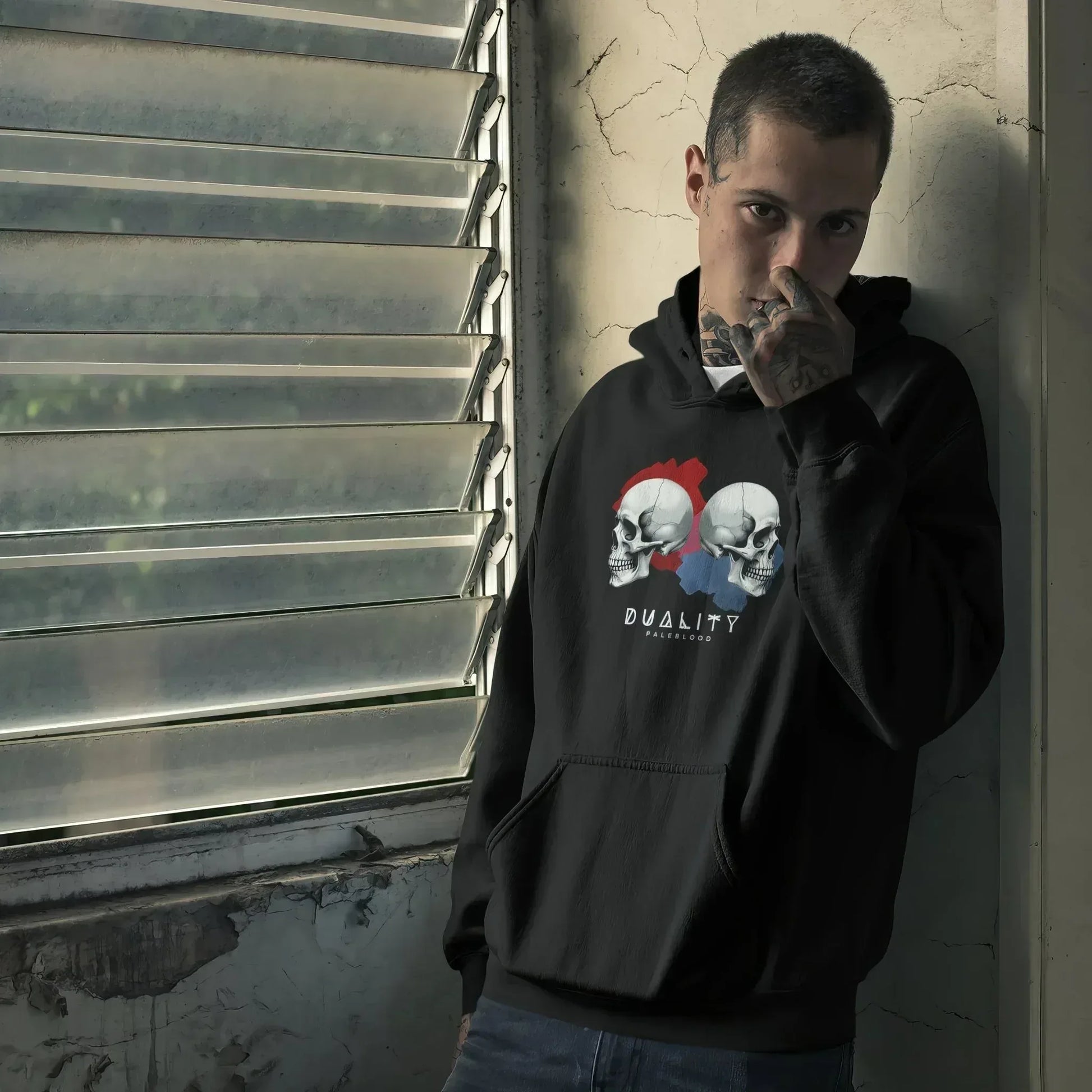 Duality Neo Goth Unisex Hoodie - Pale Blood Store