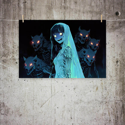 Veiled Haunting Dark Anime Poster - Pale Blood Store