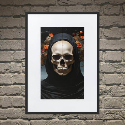 Eternal Bloom Goth Aesthetic Matte Paper Framed Poster With Mat - Pale Blood Store