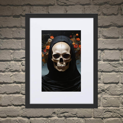 Eternal Bloom Goth Aesthetic Matte Paper Framed Poster With Mat - Pale Blood Store