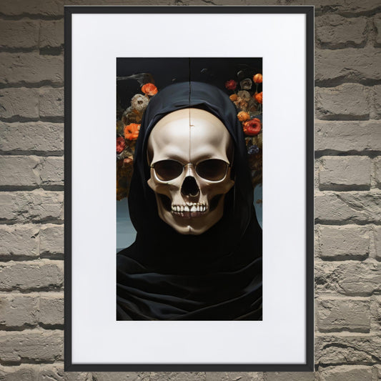 Eternal Bloom Goth Aesthetic Matte Paper Framed Poster With Mat - Pale Blood Store