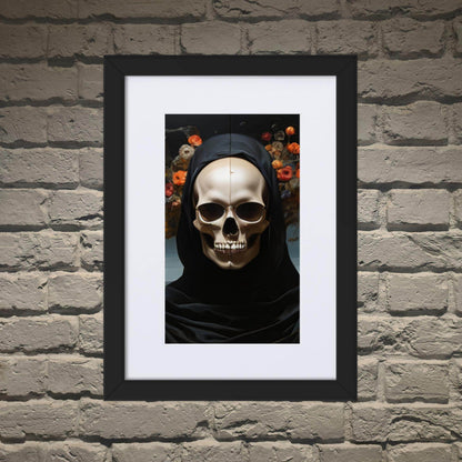 Eternal Bloom Goth Aesthetic Matte Paper Framed Poster With Mat - Pale Blood Store