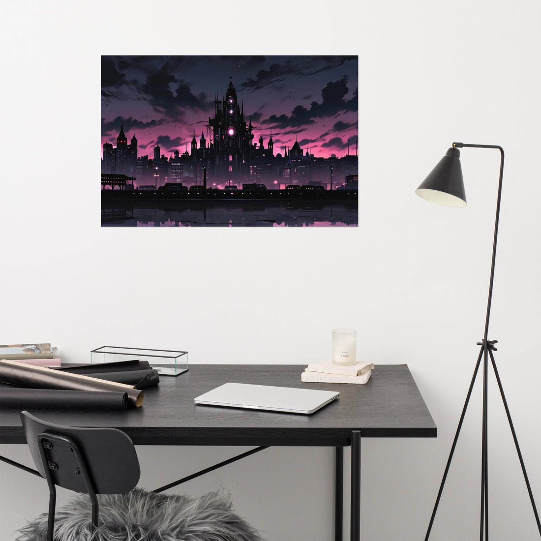 Evening Reverie Goth Aesthetic Poster - ["city at night","dark","decor","Evening Reverie","poster","skyline"] | Pale Blood Store