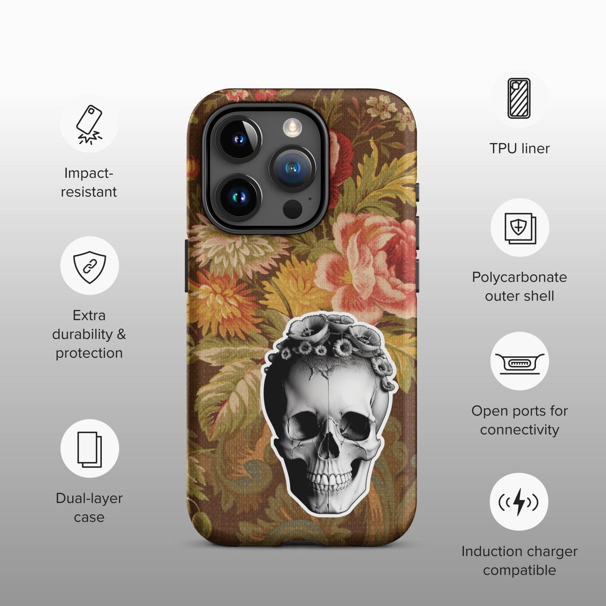 Frida Minimal Goth Tough Case for iPhone® - Pale Blood Store
