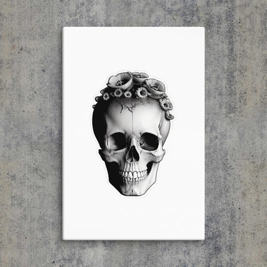 Frida Skull Minimal Goth Canvas - Pale Blood Store