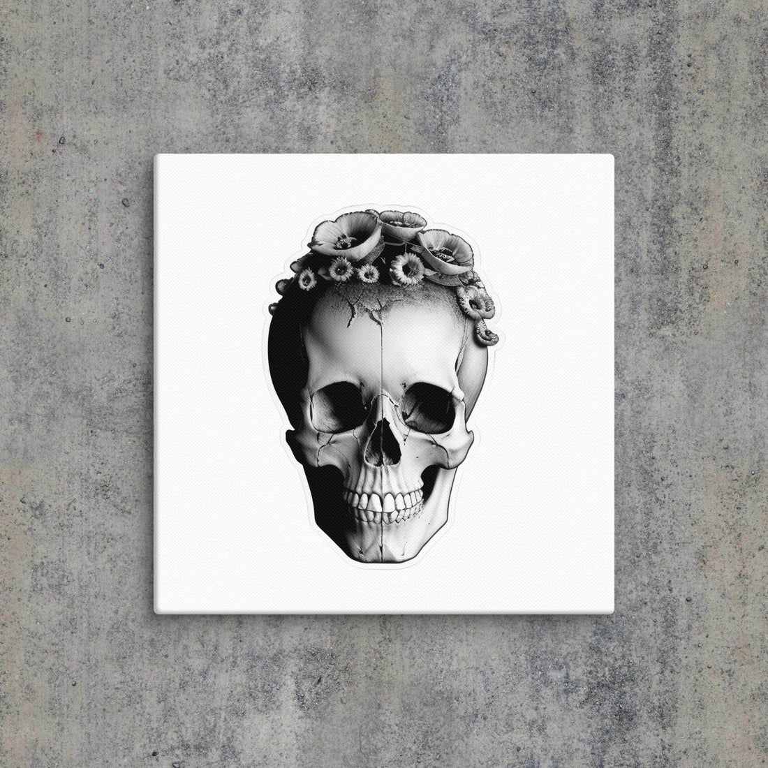 Frida Skull Minimal Goth Canvas - Pale Blood Store