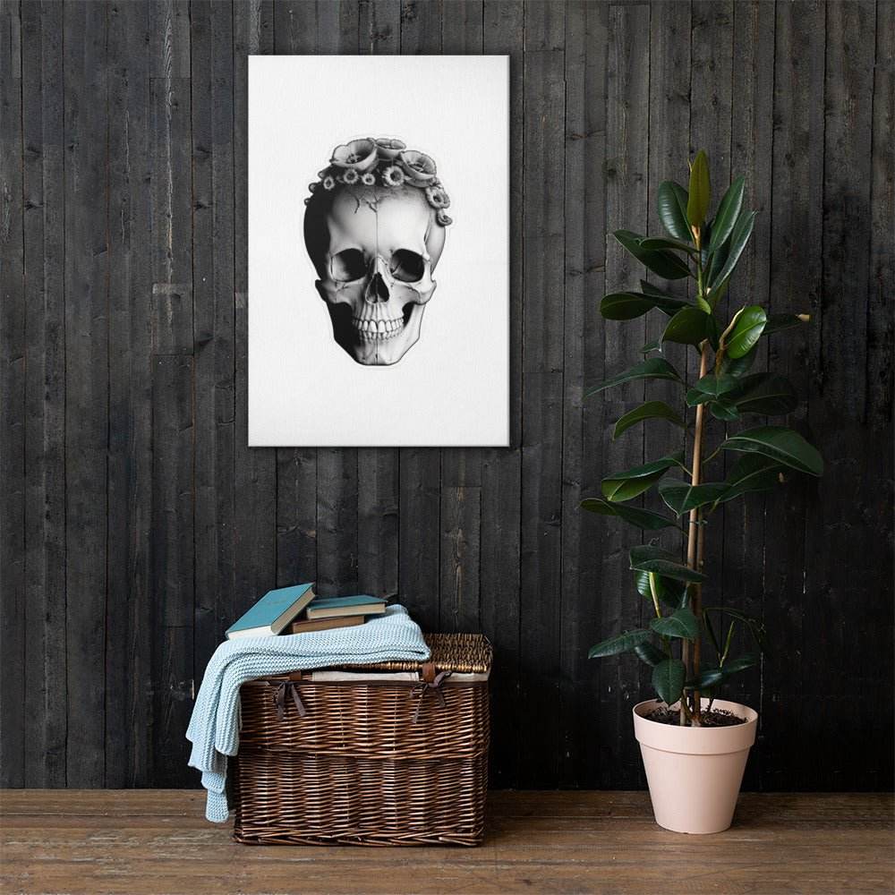 Frida Skull Minimal Goth Canvas - Pale Blood Store