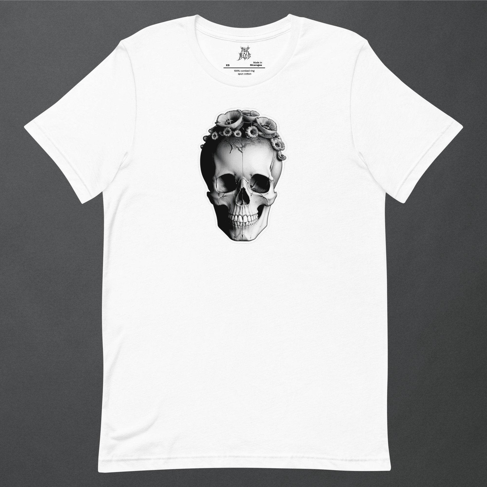Frida Skull Minimal Goth Unisex T-Shirt - Pale Blood Store