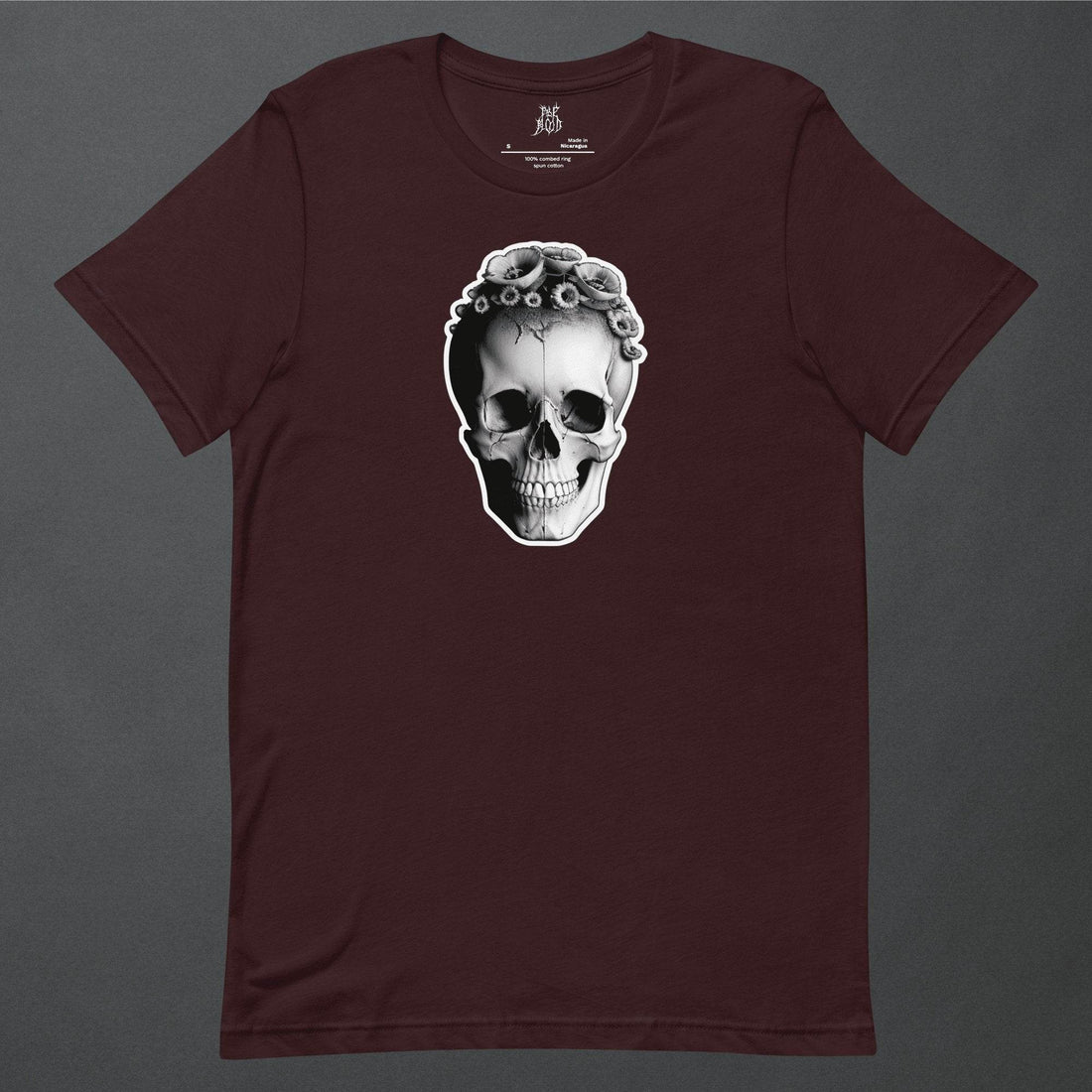 Frida Skull Minimal Goth Unisex T-Shirt - Pale Blood Store