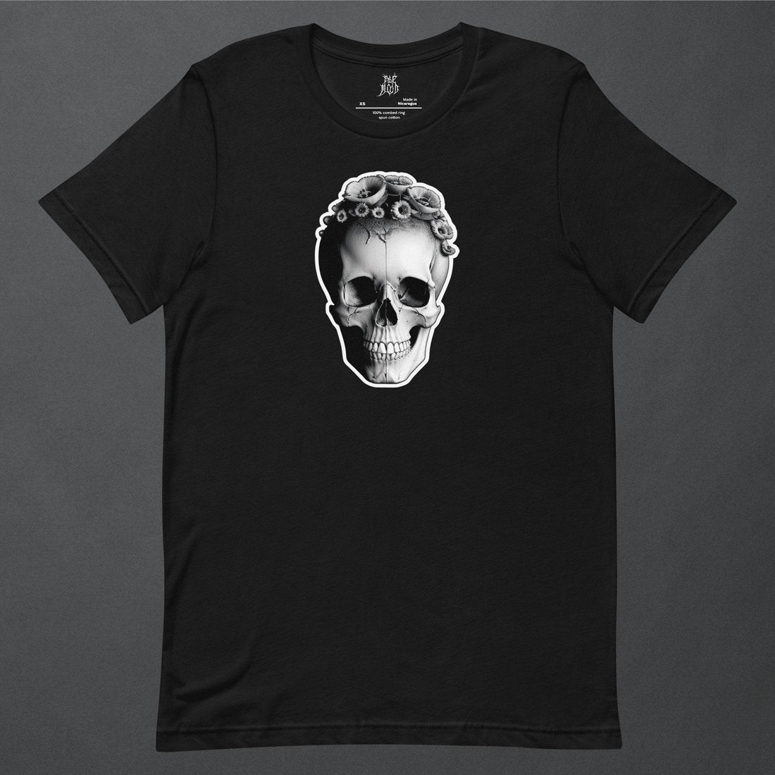 Frida Skull Minimal Goth Unisex T-Shirt - Pale Blood Store