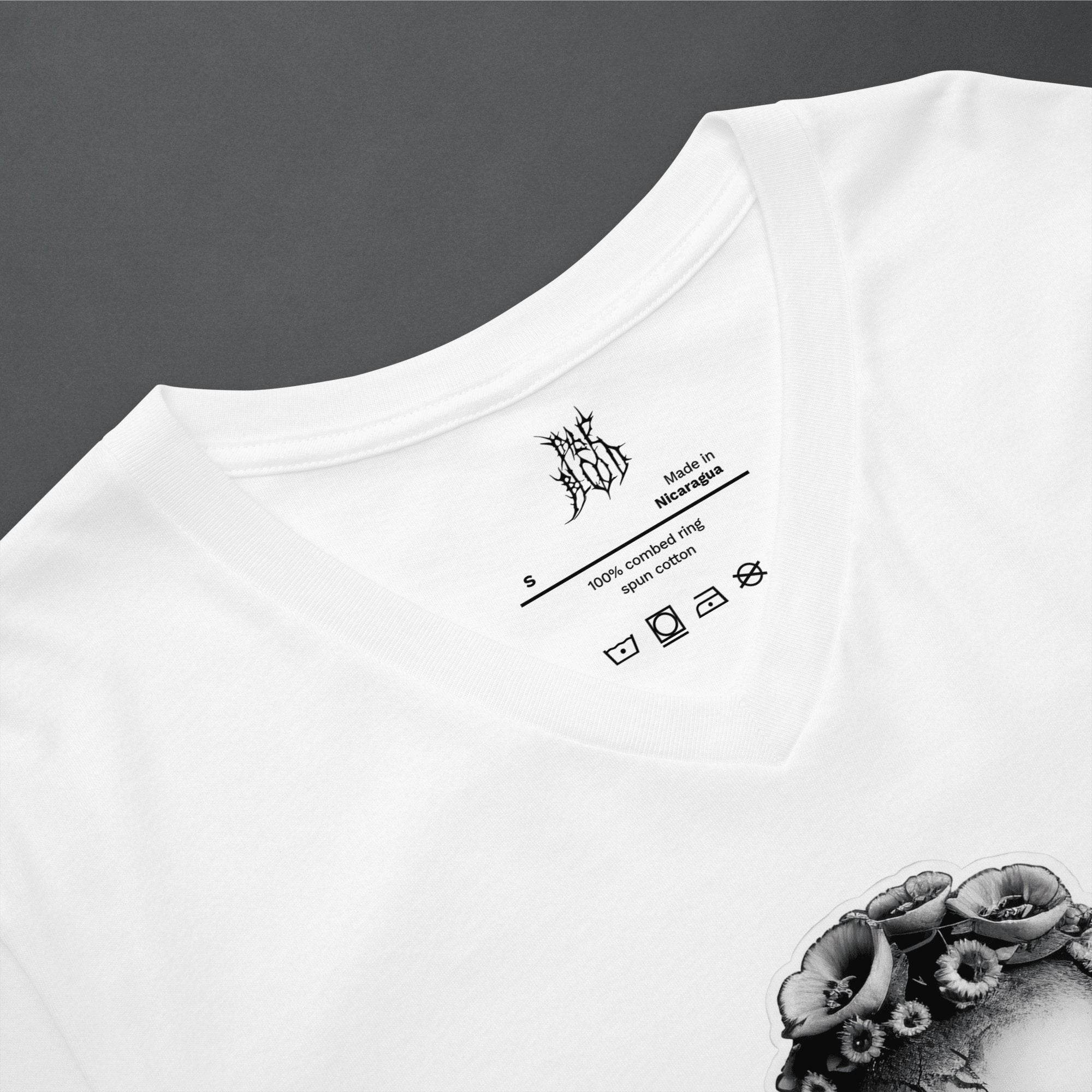 Frida Skull Minimal Goth Unisex V-Neck T-Shirt - Pale Blood Store