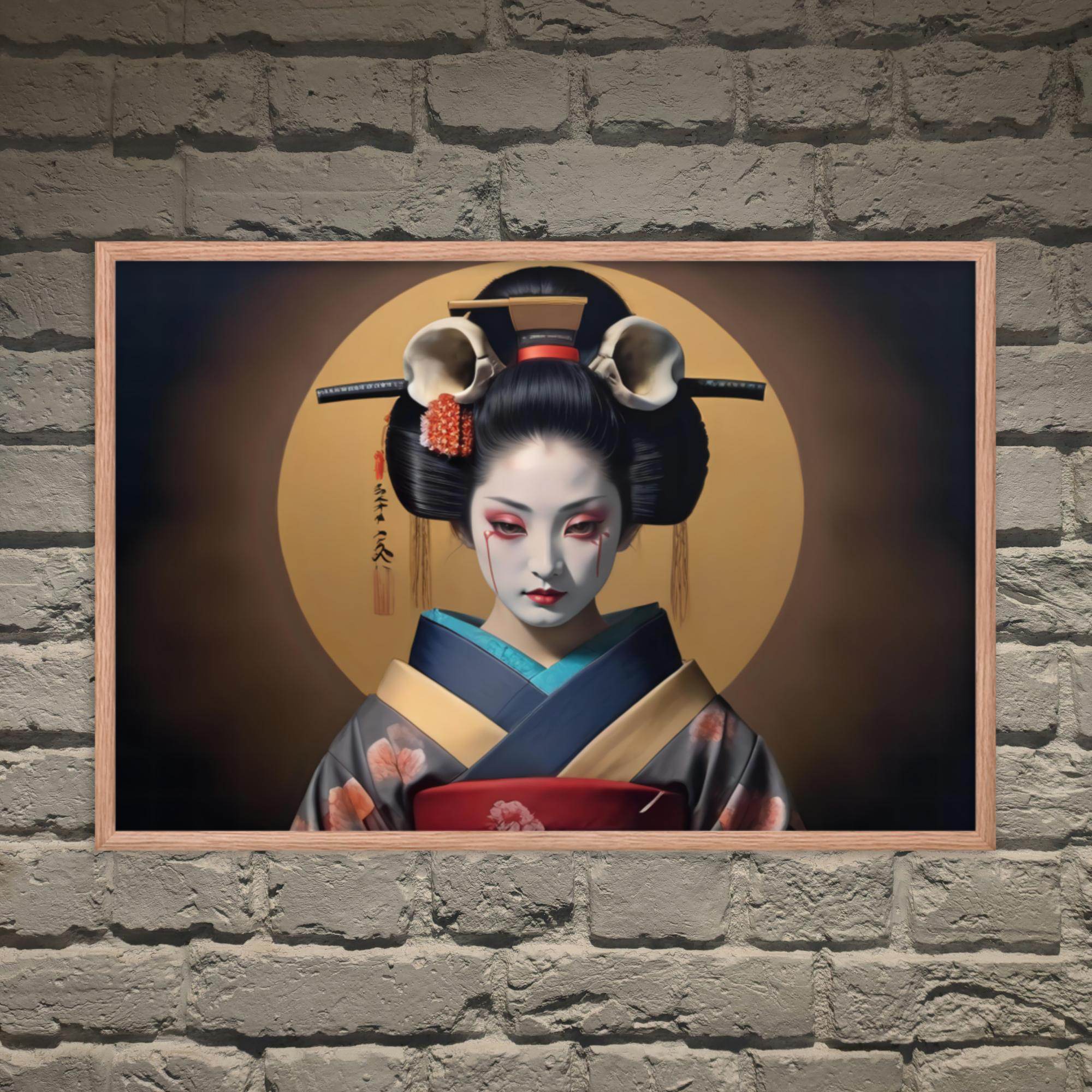 Geishas Curse Dark Aesthetic Framed Poster - Pale Blood Store