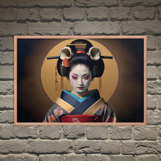 Geisha's Curse Dark Aesthetic Framed Poster - Pale Blood Store