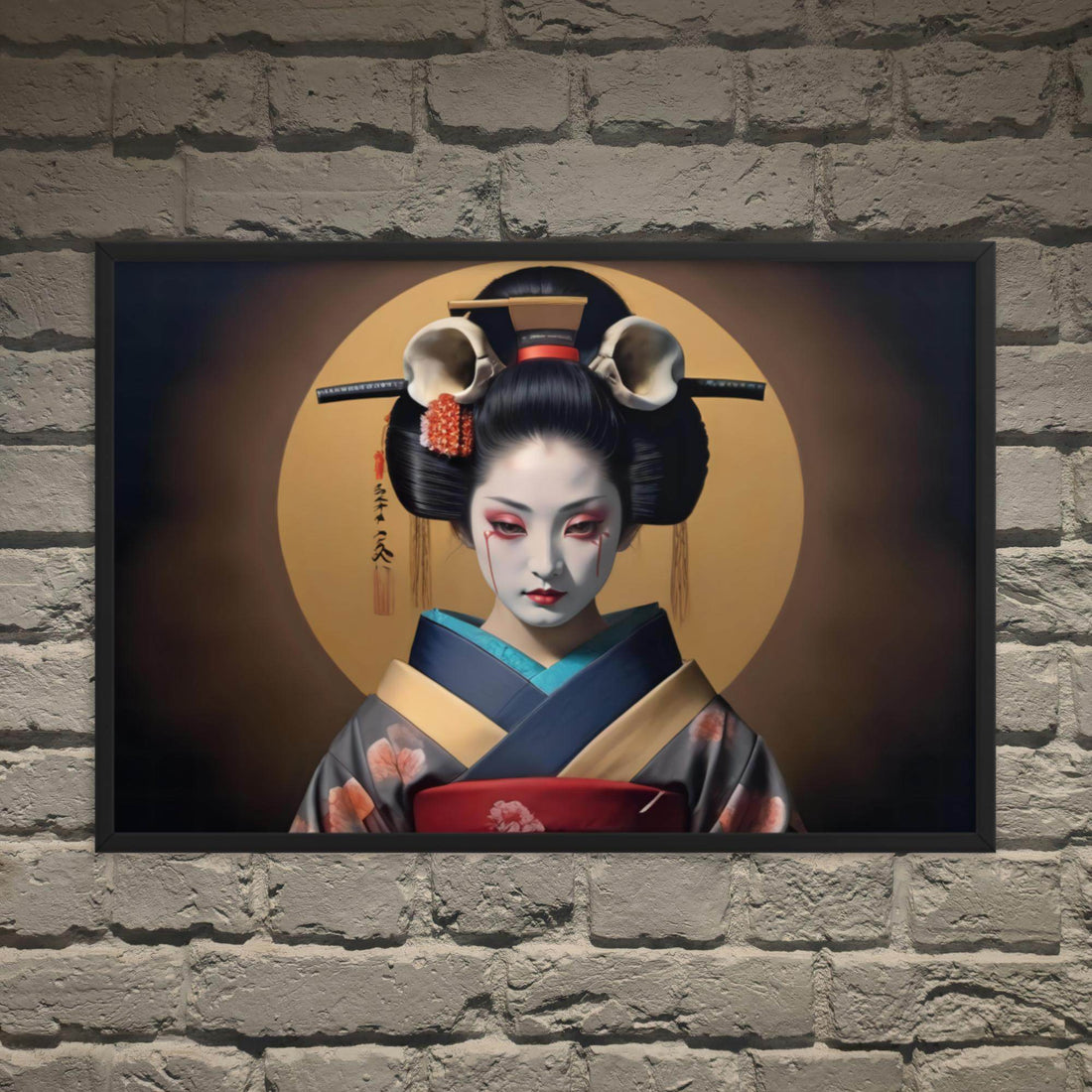 Geishas Curse Dark Aesthetic Framed Poster - Pale Blood Store