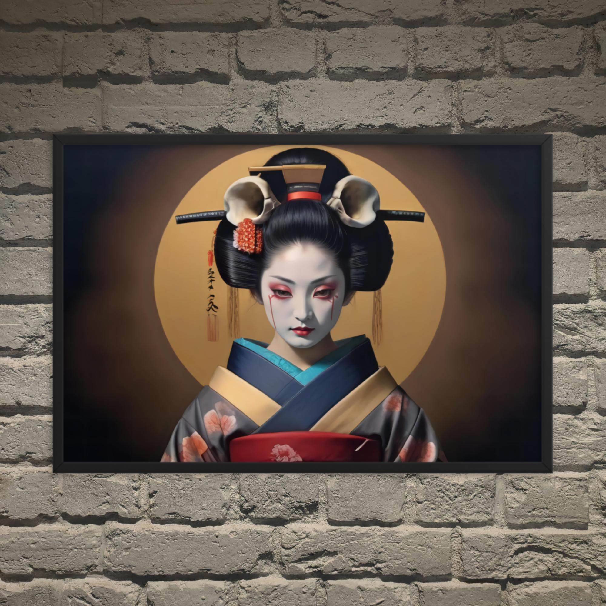 Geishas Curse Dark Aesthetic Framed Poster - Pale Blood Store