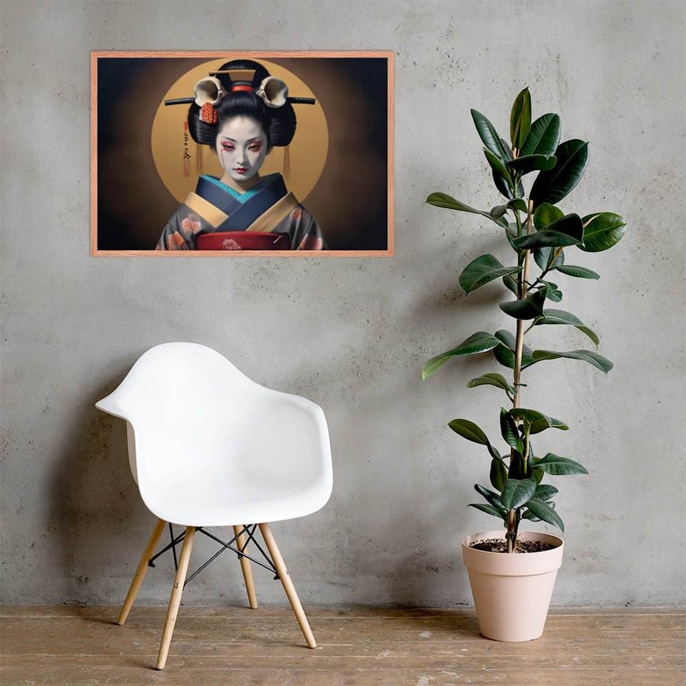 Geishas Curse Dark Aesthetic Framed Poster - Pale Blood Store