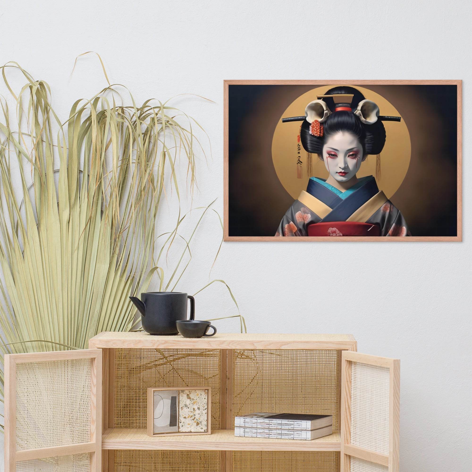 Geishas Curse Dark Aesthetic Framed Poster - Pale Blood Store