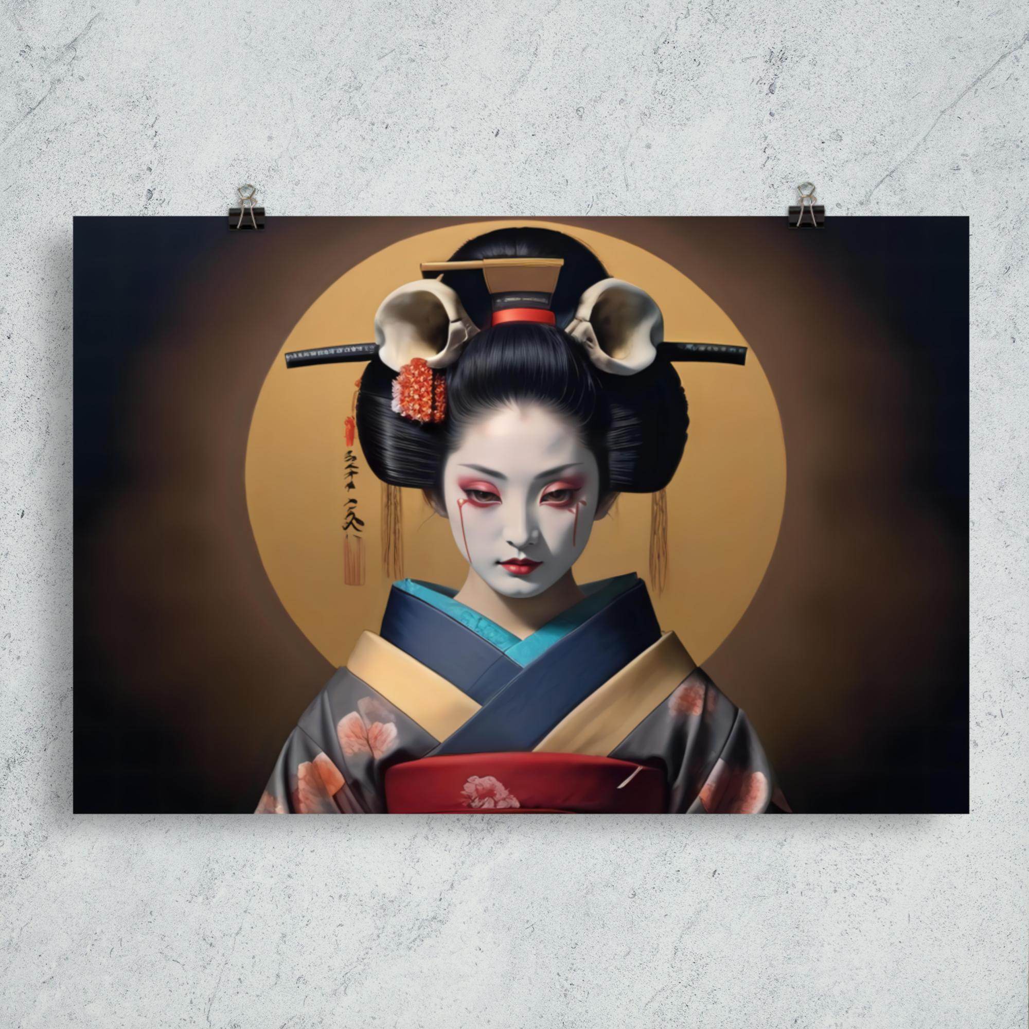 Geishas Curse Dark Aesthetic Poster - Pale Blood Store