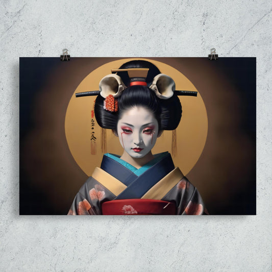 Geisha's Curse Dark Aesthetic Poster - Pale Blood Store