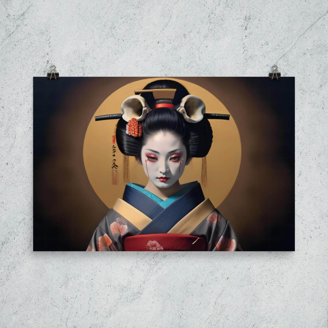 Geishas Curse Dark Aesthetic Poster - Pale Blood Store