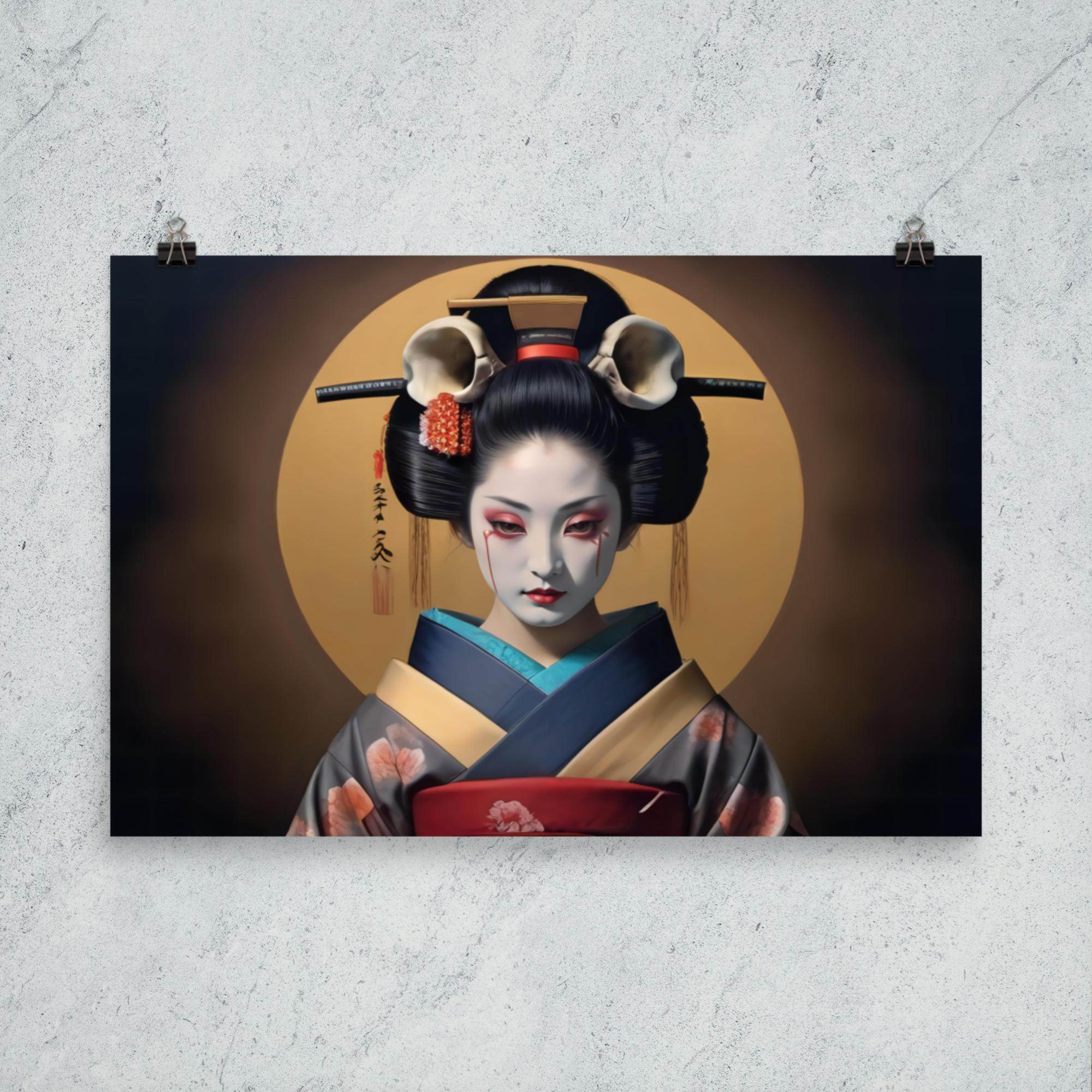 Geishas Curse Dark Aesthetic Poster - Pale Blood Store
