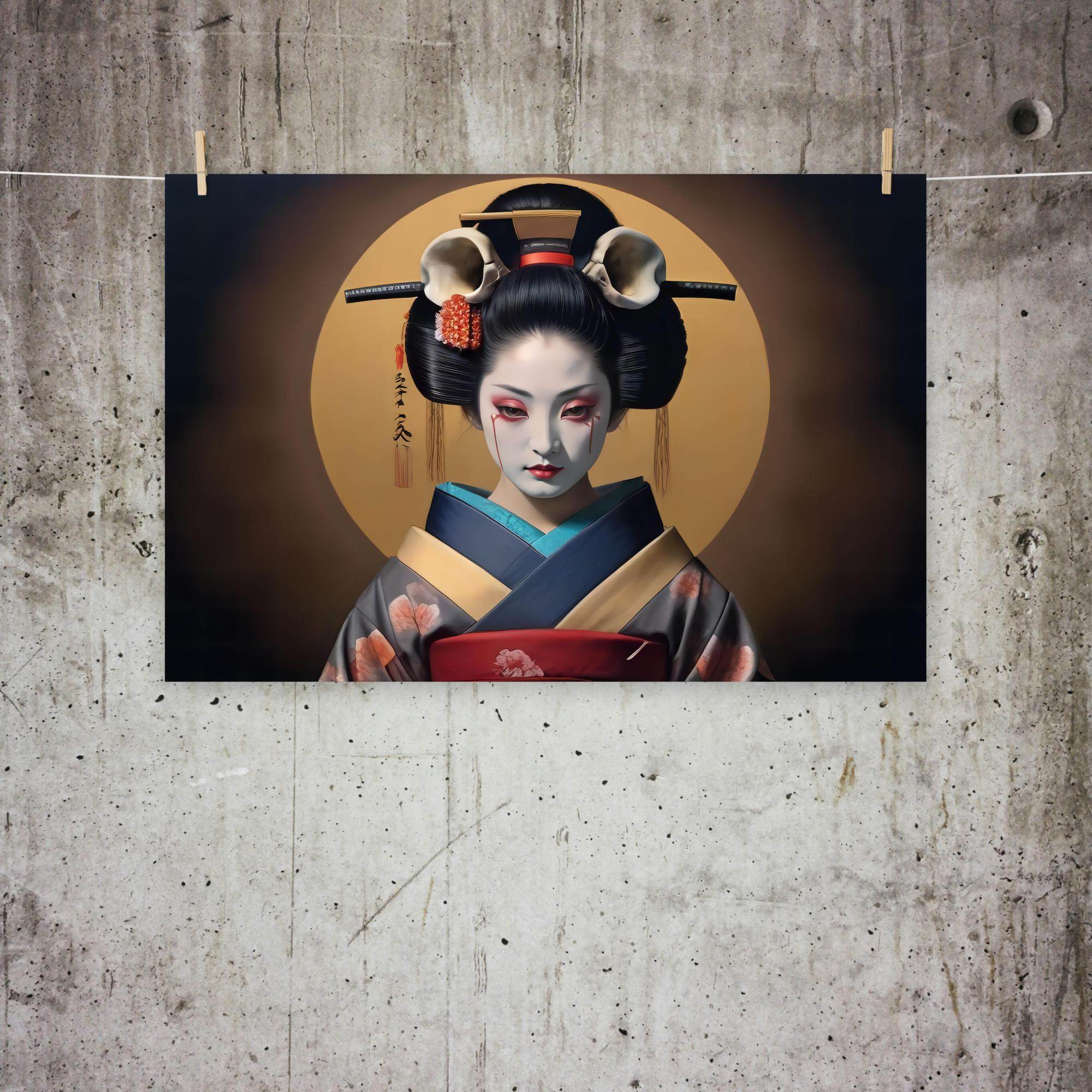 Geishas Curse Dark Aesthetic Poster - Pale Blood Store