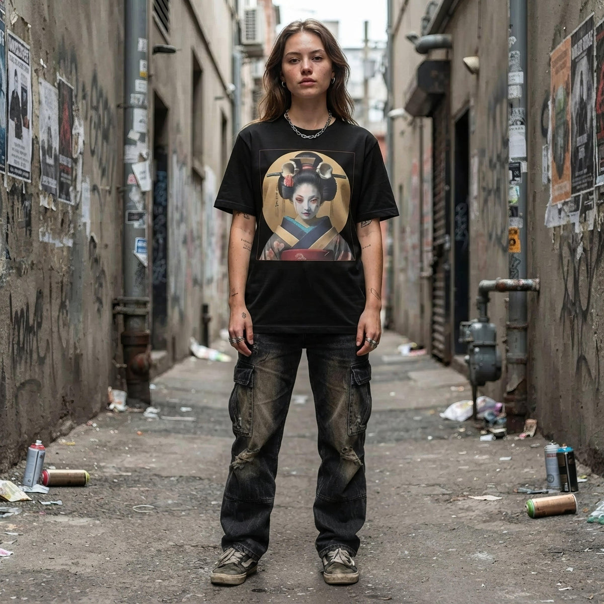 Geisha's Curse Dark Aesthetic Unisex T-Shirt - Pale Blood Store