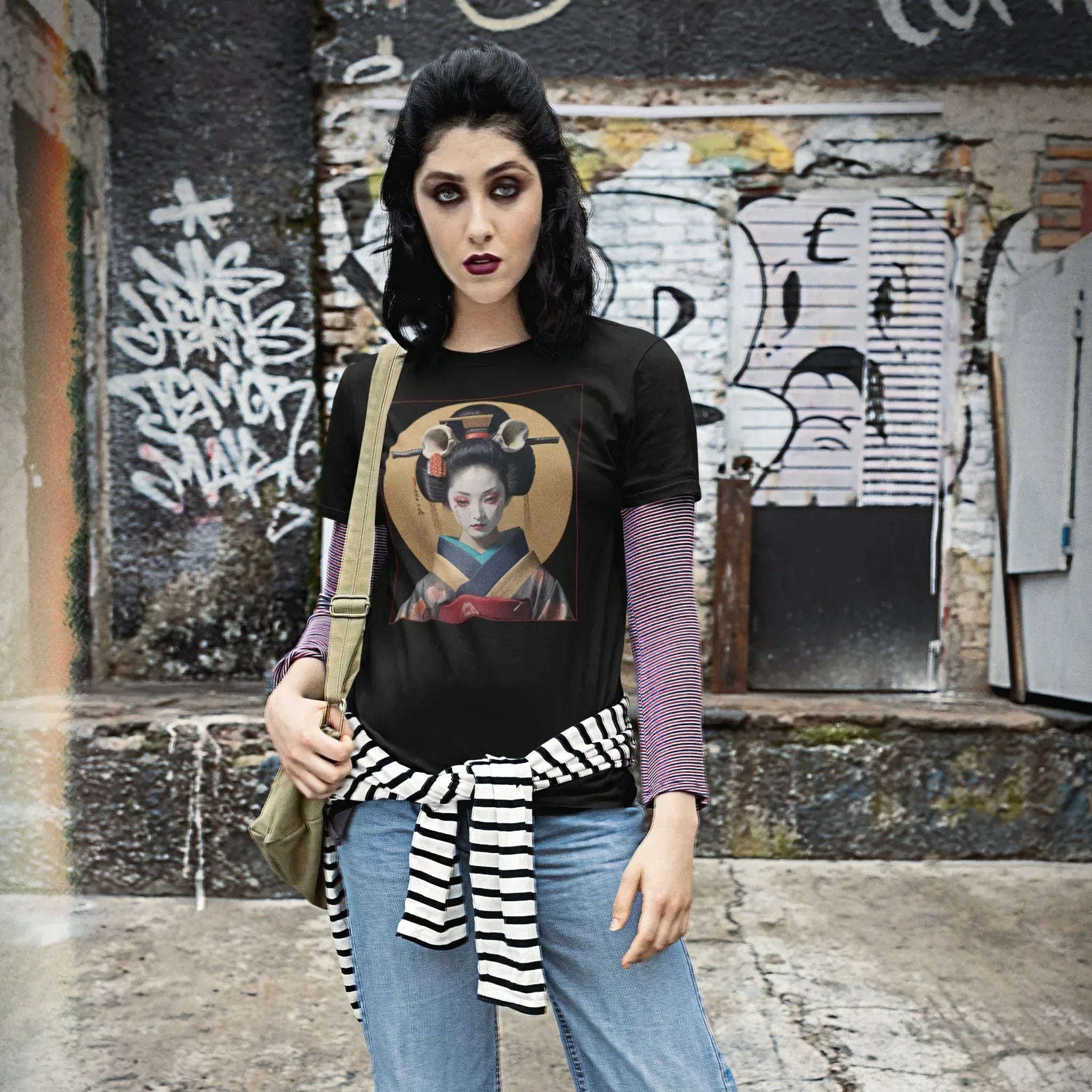 Geisha's Curse Dark Aesthetic Unisex T-Shirt - Pale Blood Store