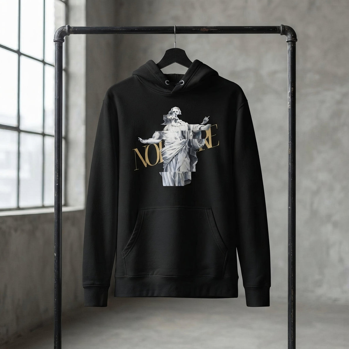 Glitched Prophet Black Metal Style Unisex Hoodie - Pale Blood Store
