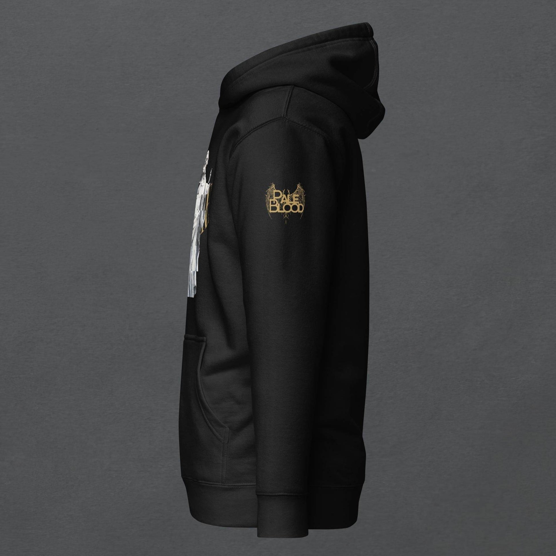 Glitched Prophet Black Metal Style Unisex Hoodie - Pale Blood Store