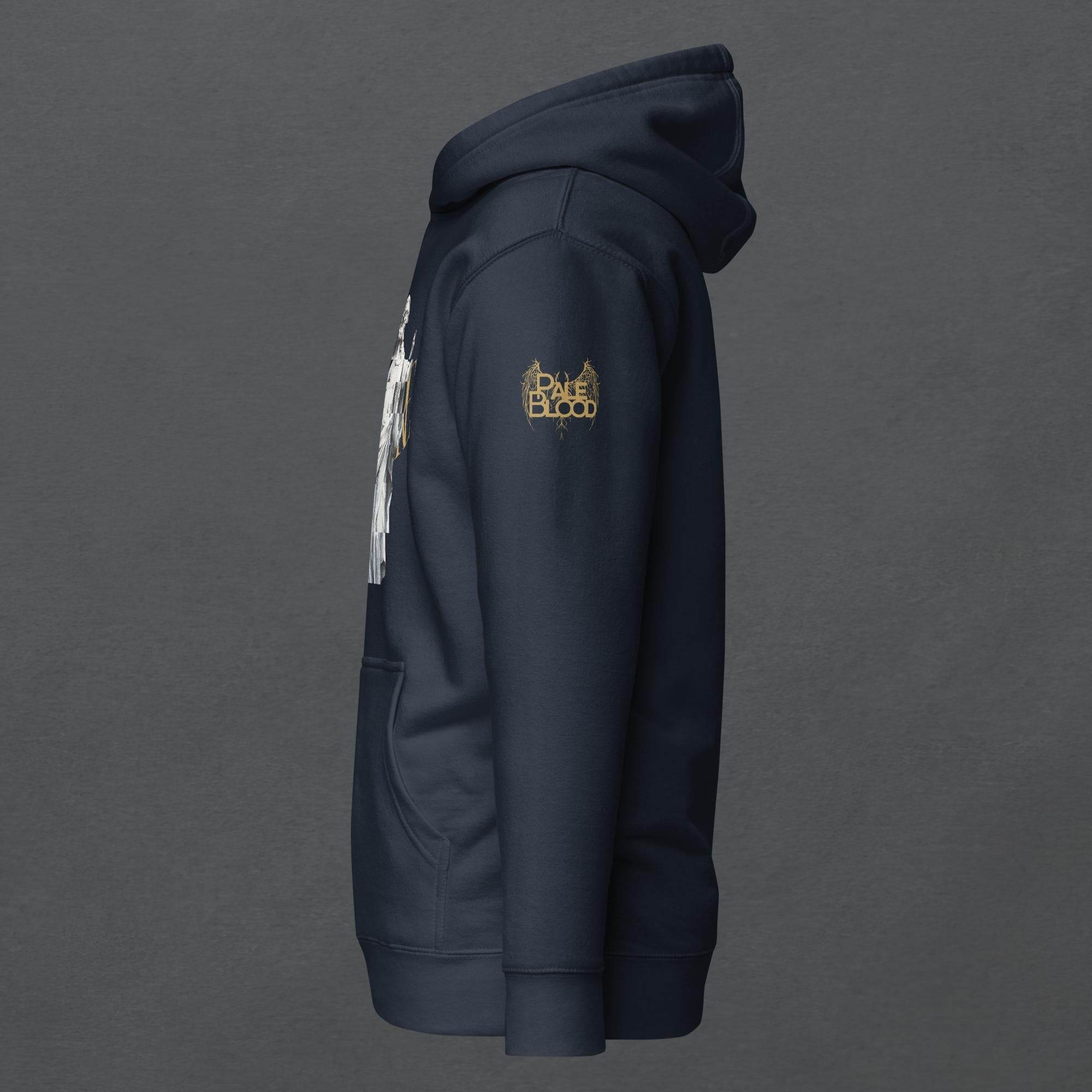 Glitched Prophet Black Metal Style Unisex Hoodie - Pale Blood Store