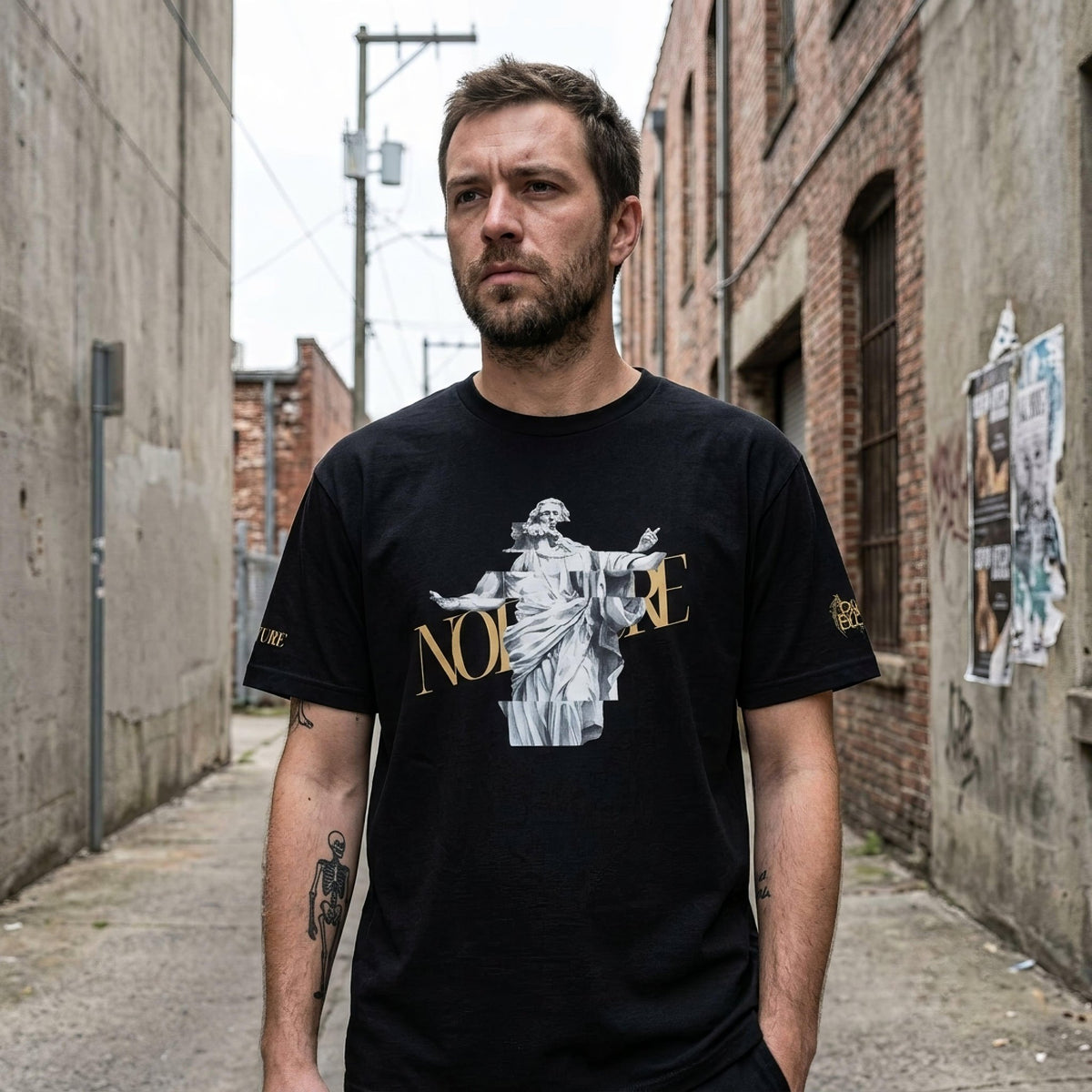 Glitched Prophet Black Metal Style Unisex T-Shirt - Pale Blood Store